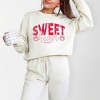 S.W.Smiley Sweet Heart Distressed - Women's Lightweight Garment Dyed Sweatshirt - 2 of 3