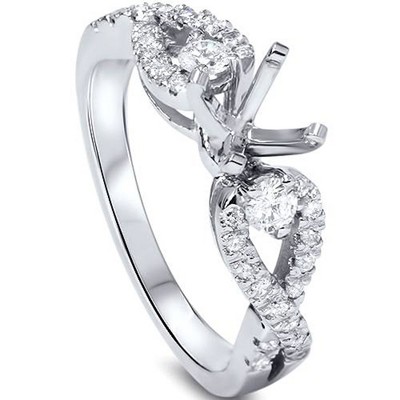 Pompeii3 3/8ct Diamond Engagement Ring Setting 14K White Gold