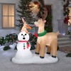 Gemmy Christmas Airblown Inflatable Surprised Caribou and Snowman Humor Scene, 6 ft Tall, Multi - 2 of 4