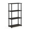 Furinno 4-Tier Ladder Decorative Bookshelf Open Multipurpose Shelf Display Rack Bathroom Kitchen Entryway Storage Shelves,Espresso/Black - 4 of 4
