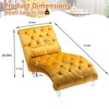 MOONMISS Velvet Chaise Lounge Indoor,Button-Tufted Upholstered Chaise Lounge Chair with Pillow for Bedroom Living Room Office - 2 of 4