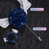 Unique Bargains Wedding Camellia Flower Groom Boutonnieres Lapel Pins for Men 1 Pc - 2 of 4