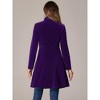 INSPIRE CHIC Women's Velvet A-Line Steampunk Double Breasted Winter Trench Coats - 3 of 4