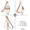 Generic Small Sling Bag Leather Crossbody Bags Fanny Pack Chest Bag for Travel, Beige - 2 of 4