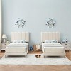 Upholstered Platform Bed with Wave Headboard for Girls/Boys/Kids, Easy Assembly, Wooden Slats Support, No Box Spring Needed - 3 of 4