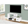 Monarch Specialties Tv Stand 48 Inch Console Media Entertainment Center Storage Drawer Laminate White Marble Look Contemporary Modern - 2 of 4