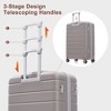Lyngins 20/24/28 Inch 3PCs Hardside Luggage Sets with TSA Lock,Spinner Wheels,Carry on Luggage,Adjustable Handle Suitcase Sets for Family - 4 of 4
