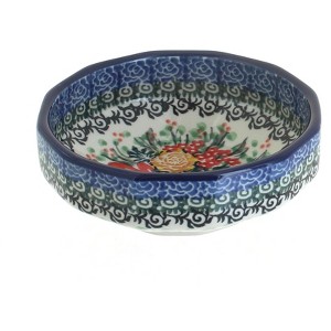 Blue Rose Polish Pottery 221 Ceramika Artystyczna Small Angular Bowl - 1 of 1