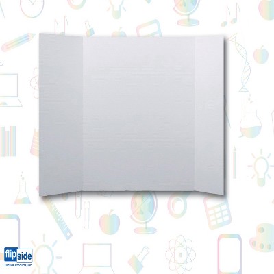 White Corrugated Tri-Fold Presentation Board, 48" x 36", Set of 10