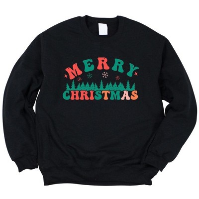 Simply Sage Market Women's Graphic Sweatshirt Merry Christmas Trees
