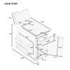 LIVAREEmlen Vintage End Table Flip Top Side Table with USB Ports and cup holders, Sofa Couch Table with Bookshelf for Living room and Small Space - 3 of 4