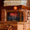 20" Smart Electric Log Insert Heater - 5 Flame Colors, 1000 Sq Ft Coverage, Thermostat+Timer+Overheat Protect, Black – Quiet for Bedroom/Living Room - 4 of 4