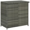 vidaXL Modern Lightweight Bar Set – Poly Rattan Grey – Durable Weather-Resistant, Stylish 3-Piece Bistro Set with Seat Cushion and Additional Footrest - 4 of 4