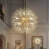 LLHZSY Contemporary 16/20-Light Glam Firework Crystal Chandelier Dandelion Pendant Light Fixture-Gold-31 1/2" or 39 2/5 in.W - 2 of 4