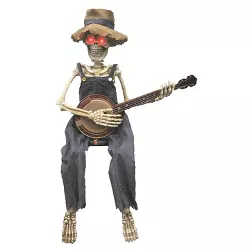 Halloween Express  39 in Animated Skeleton Playing Banjo Decoration