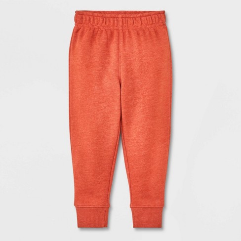 Toddler Boys' Fleece Pull-On Jogger Pants - Cat & Jack™ Orange 3T