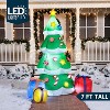 Paaaawaters 7 FT Christmas Tree Inflatables Outdoor Decoration, Giant Christmas Inflatable Tree with 3 Gift Boxes - 2 of 4