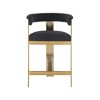 Meridian Furniture,Romeo Black Boucle Fabric Counter Stool, Set of 2 - 3 of 4