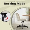 Armless Upholstered Desk Chairs With Wheels Office Chair,Adjustable Height Swivel Rocking Office Desk Chair,Vanity Chairs-Cuddlewood - 3 of 4