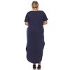 Plus Size Short Sleeve V-neck Maxi Dress - 4 of 4