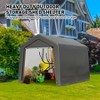 Outdoor Portable Storage Shelter Shed, Waterproof and UV Resistant Portable Garage Kit Tent with Rolled Up Zipper Doors & Vents Carport - 3 of 4