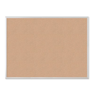  U Brands 47"x35" Cork Bulletin Board Aluminum Frame 