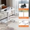 ChicFurnit Desks Rolling Desk Mobile Standing Desk Portable Standing Desk with Lockable Wheels for Home Office, White, 25.5"*18.8"*43.3" - 2 of 4