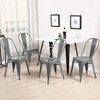 FDW Metal Dining Chairs Set of 2/4 Restaurant Chairs with Rubber Foot Protectors - 4 of 4