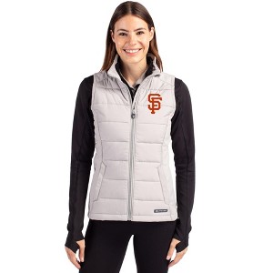 San Francisco Giants Cutter & Buck Evoke Hybrid Softshell Recycled Womens Full Zip Vest - 1 of 1