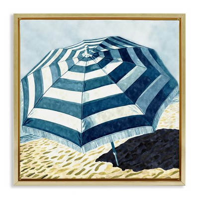Stupell Industries Striped Beach Umbrella, 25" x 25"
