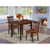 HomeStock 3-Pc Mahogany Finish Solid Wood Top Dining Table Set - 2 of 4