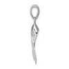 Black Bow Jewelry Sterling Silver Polished Cancer Awareness Ribbon Pendant - 2 of 4
