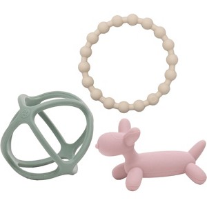 WeeSprout Handheld Teether Set, Silicone Baby Teether Toys for Infant Babies and Toddlers - 1 of 4