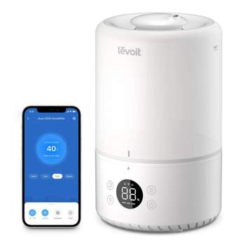 Babymoov Digital Humidifier With Programmable Humidity Control and Timer,  Night Light, and Essential Oil Diffuser