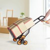 VEVOR Stair Climbing Cart, 440 lbs Capacity Stair Climber Hand Truck and Dolly, Heavy-Duty Folding Trolley Cart with Dual Handle, Black - 2 of 4