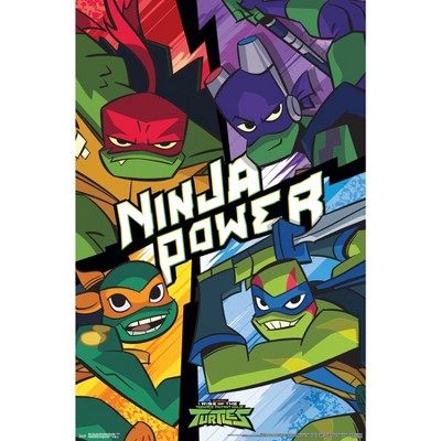 Trends International Nickelodeon Rise of The Teenage Mutant Ninja Turtles - Turtles Magnetic Framed Wall Poster Prints