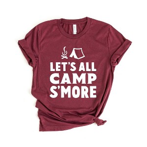 Simply Sage Market Women's Let's All Camp S'More Short Sleeve Graphic Tee - 1 of 4