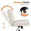 GlasFlength Office Comfy Seating Sets with Replaceable Wheels and Fixed Base, Height Adjustable Wide Seat, White, 29"*10"*23.6" - 2 of 4