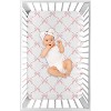 Sweet Jojo Designs Girl Baby Fitted Mini Crib Sheet Ballerina and Ballet Bows Pink and White - 3 of 4