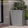 East Oak 62 gal Resin Outdoor Trash Can Gray - 2 of 4