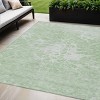Mint Green And Ivory Abstract Washable Indoor Outdoor Area Rug - 2 of 4