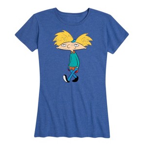 Women's - Hey Arnold! - Distressed Arnold Short Sleeve Graphic T-Shirt - 1 of 4