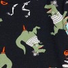 Carter's Just One You® Toddler Boys' 4pc Cotton Short Sleeve Dinosaur Halloween Pajama Set - Black/Orange - 3 of 3