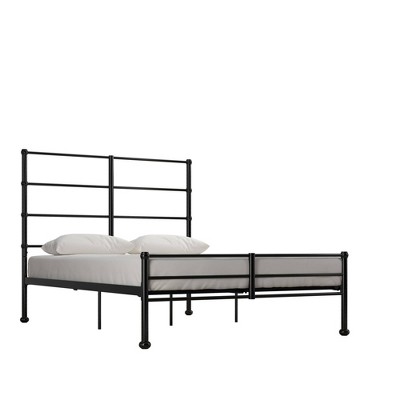 Full Black Metal Platform Bed Frame with Adjustable Heights
