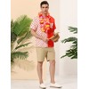 Lars Amadeus Men's Summer Polka Dots Short Sleeves Button Down Patchwork Shirt - 3 of 4