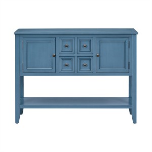 Tramull Cambridge Vintage Console Table with 4 Drawers & Shelf, Ample Storage Entryway Table for Kitchen, Living Room - 1 of 4