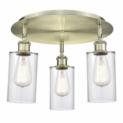 Clymer - 3 Light Flush Mount In Art Deco Style-9.38 Inches Tall and 15.63 Inches Wide