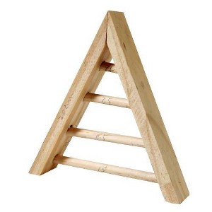 A&E Cage Company Happy Beaks Wooden Corner Shelf Bird Interactive Toy - Natural Wood - 1 of 1