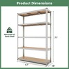 Costway 3 PCS 5 Tier Adjustable Garage Shelving Unit with 2200 lbs Max Load for Warehouse Black/Grey/Blue/Silver - 3 of 4