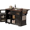 ?Vynxaria 55.5" Farmhouse Kitchen Island with Drop Leaf, Storage & Power Outlet - 2 of 4